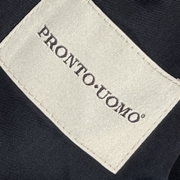 Pronto Uomo Men's Black 100% Wool Blazer Jacket Classic Style – Size 48 Regular - Picture 4 of 16